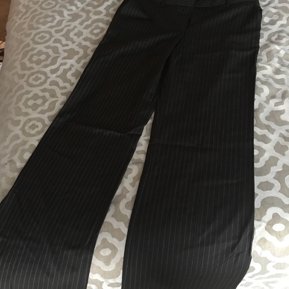 BCBG MAXAZRIA PINSTRIPED DRESS PANTS